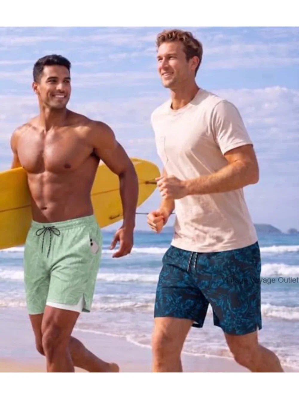 Men Swim Trunks with Compression Liner Quick Dry Bathing Suit 2 in 1